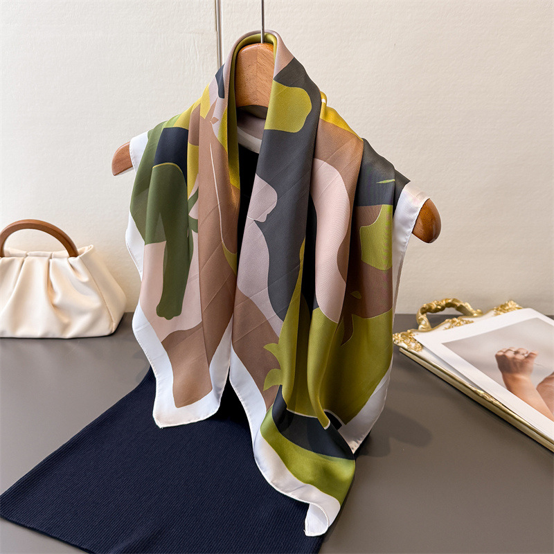 Scarf Silk Square - 2026 New Women Square Scarf Imitation