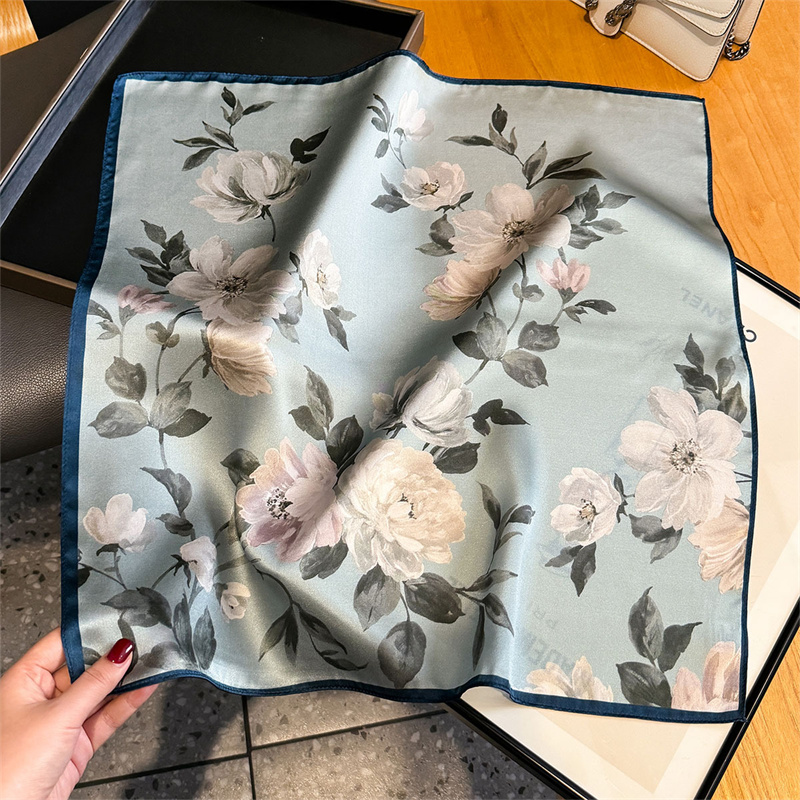 100% Silk Scarf Bandana Women  - Scarf Silk Square 评论和价格