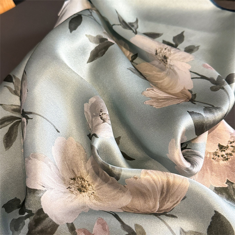 100% Silk Scarf Bandana Women  - Scarf Silk Square 评论和价格