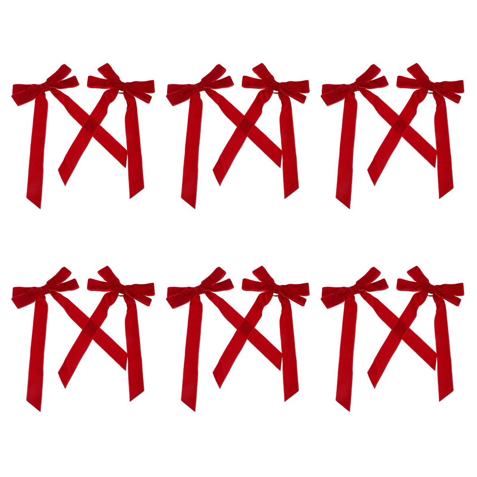 12Pcs Red Ribbon Christmas Bow - Bow Tie Pre Tied 评论和价格