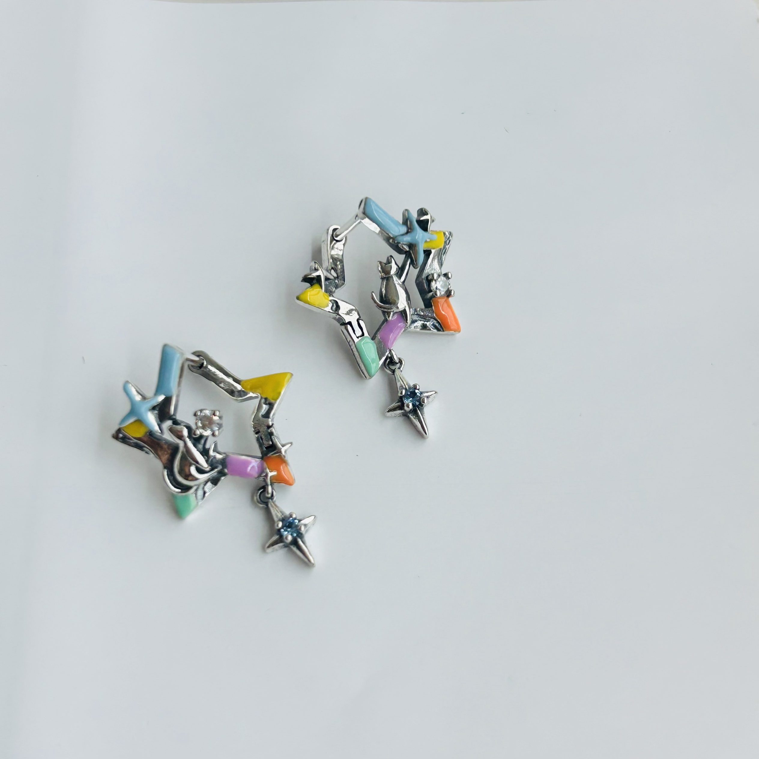925 Silver Bow Flower Love Zir - Tie Clip Silver 评论和价格