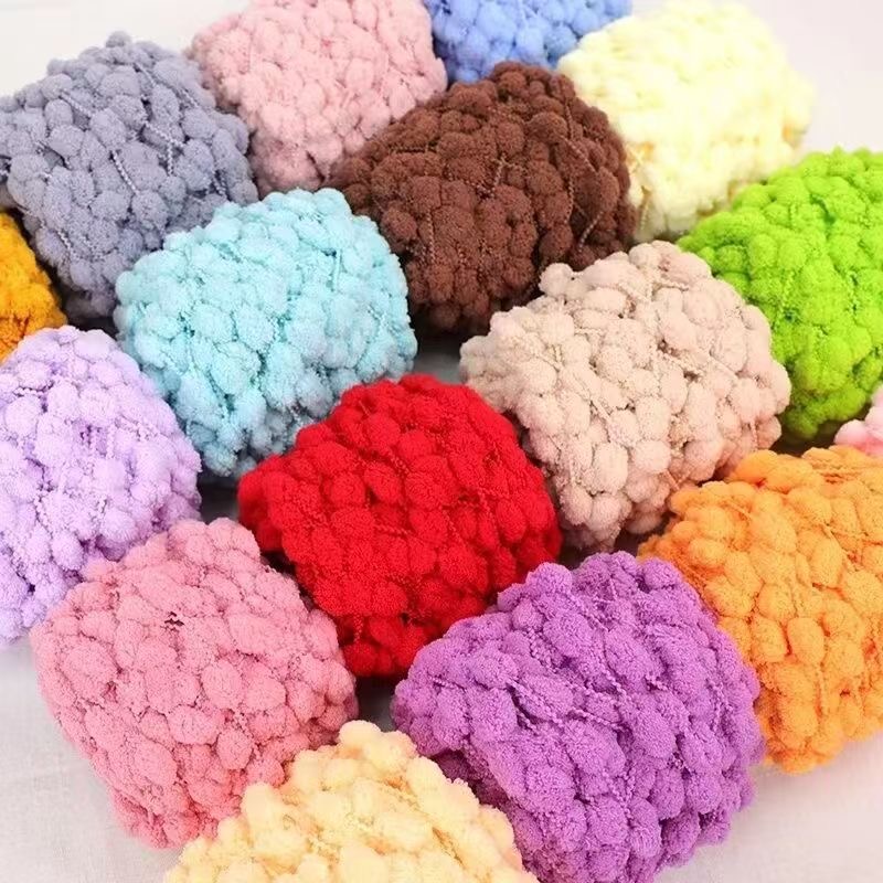 100g Pom Pom Yarn Colorful Chu - Woven Scarf Blanket 评论和价格