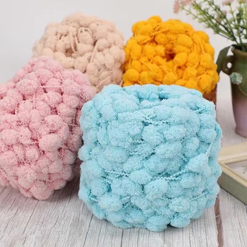 100g Pom Pom Yarn Colorful Chu - Woven Scarf Blanket 评论和价格