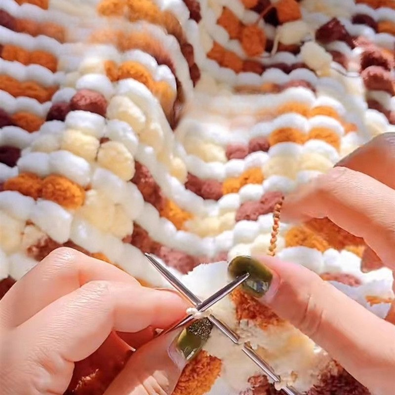 100g Pom Pom Yarn Colorful Chu - Woven Scarf Blanket 评论和价格