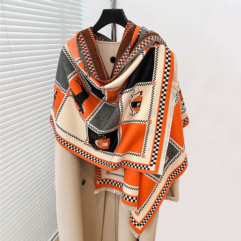 Luxury Warm Poncho Cashmere Wi - Woven Scarf Blanket 评论和价格